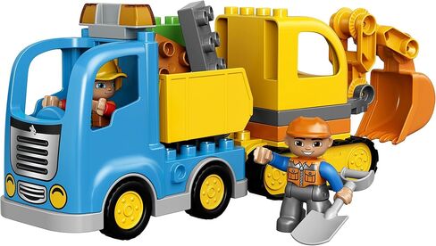 LEGO DUPLO Town Truck & Tracked Excavator 10812 Dump Truck and Excavator Kids Construction Toy with DUPLO Construction Worker Figures in Saudi Arabia