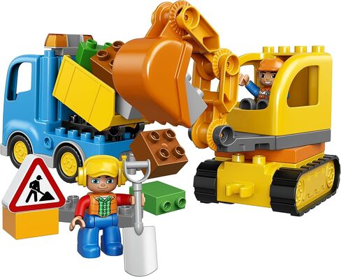 LEGO DUPLO Town Truck & Tracked Excavator 10812 Dump Truck and Excavator Kids Construction Toy with DUPLO Construction Worker Figures in Saudi Arabia