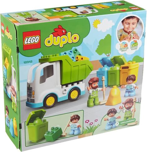 LEGO DUPLO Town Garbage Truck and Recycling 10945 Educational Building Toy; Recycling Truck for Toddlers and Kids; New 2021 (19 Pieces) in Kuwait