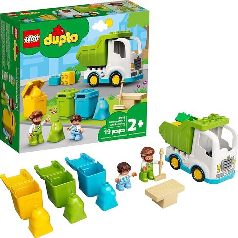 LEGO DUPLO Town Garbage Truck and Recycling 10945 Educational Building Toy; Recycling Truck for Toddlers and Kids; New 2021 (19 Pieces) in Kuwait