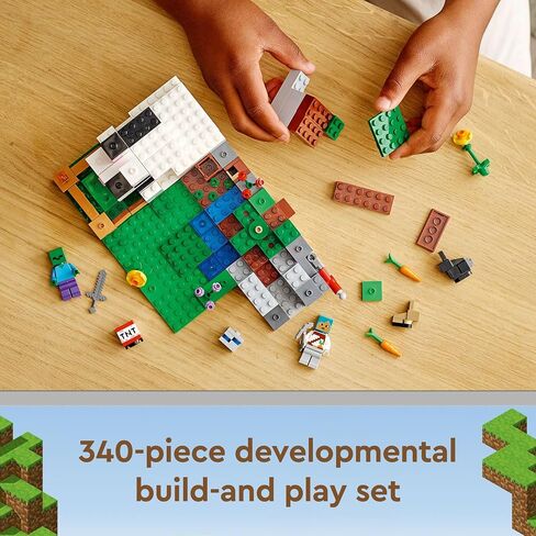 LEGO Minecraft The Rabbit Ranch 21181 Building Kit; Toy Bunny House Playset; Gift for Kids and Players Aged 8+ (340 Pieces) in Saudi Arabia