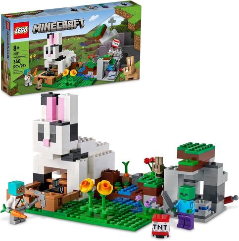 LEGO Minecraft The Rabbit Ranch 21181 Building Kit; Toy Bunny House Playset; Gift for Kids and Players Aged 8+ (340 Pieces) in Saudi Arabia