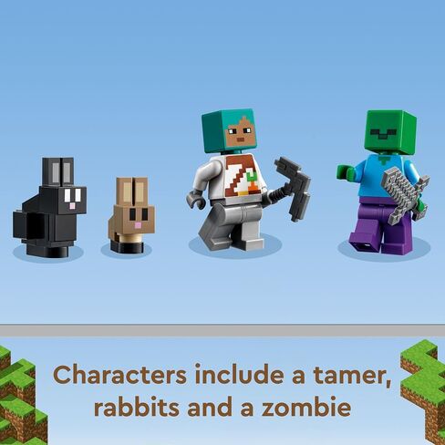 LEGO Minecraft The Rabbit Ranch 21181 Building Kit; Toy Bunny House Playset; Gift for Kids and Players Aged 8+ (340 Pieces) in Saudi Arabia