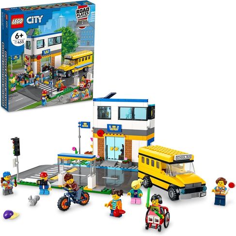 LEGO City School Day 60329 Building Kit; Toy School Playset with 2 City TV Characters, for Kids Aged 6 and up (433 Pieces) in Saudi Arabia