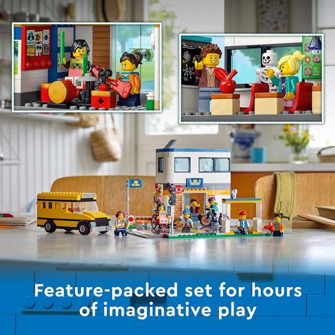LEGO City School Day 60329 Building Kit; Toy School Playset with 2 City TV Characters, for Kids Aged 6 and up (433 Pieces) in Saudi Arabia
