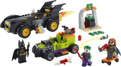 LEGO DC Batman: Batman vs. The Joker: Batmobile Chase Building Toy; Includes Batman, Batgirl and The Joker Minifigures Plus Buildable Batmobile and Hot Rod, New 2021 (136 Pieces), Multi Color in Saudi Arabia