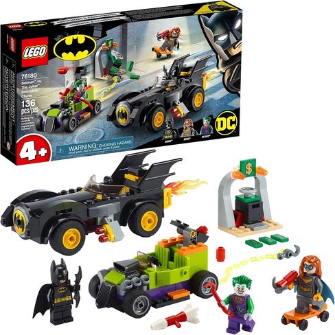 LEGO DC Batman: Batman vs. The Joker: Batmobile Chase Building Toy; Includes Batman, Batgirl and The Joker Minifigures Plus Buildable Batmobile and Hot Rod, New 2021 (136 Pieces), Multi Color in Saudi Arabia