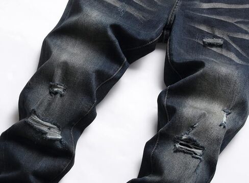 ABSECAI Men's Ripped Jeans Slim Fit Skinny Stretch Jeans Pant in Saudi Arabia