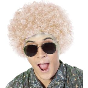 Fluffy Afro Synthetic Clown Wig for Men Women Cosplay Anime Christmas Party Halloween Fancy Funny Wigs (Black)