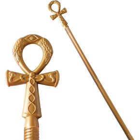 Spooktacular Creations Halloween Egyptian Staff, Egyptian Walking Cane, Vintage Prop Stick Accessories for Halloween Party Pretend Play Costume, Halloween Dress Up in Kuwait
