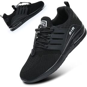 BOGOVER Women's Running Shoes Breathable Air Cushion Sneakers Elastic No Tie Shoelaces