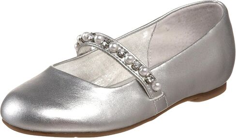 Nina Nataly Ballet Flat (Toddler/Little Kid),Silver Soft Nappa,9 M US Toddler in Saudi Arabia