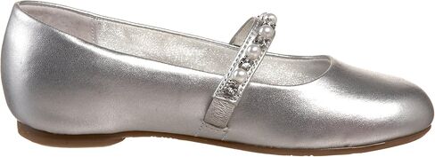 Nina Nataly Ballet Flat (Toddler/Little Kid),Silver Soft Nappa,9 M US Toddler in Saudi Arabia