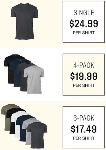 True Classic Tees Premium Men's T-Shirts - Classic Crew T-Shirt, Premium Fitted Men's Shirt Black in Kuwait