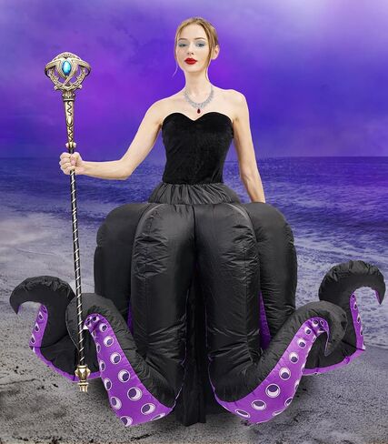 Inflatable Costume Adult Octopus Costume Women Octopus Halloween Blow Up Costumes for Womens Cartoon Cosplay Party in Kuwait