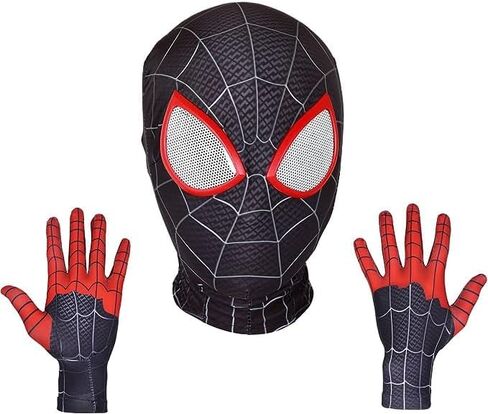 Superhero Mask and Gloves Halloween Mask Superhero Cosplay Costume Accessories for Adult Child in Kuwait