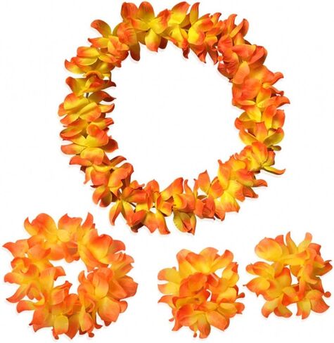 مجموعة عصابة رأس من CISMARK Hawaiian Luau Flower Leis Jumbo in Kuwait