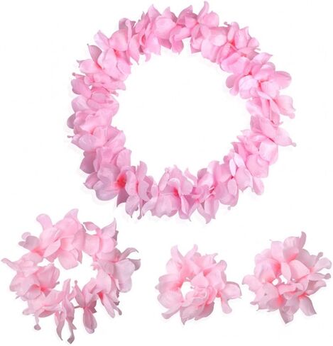مجموعة عصابة رأس من CISMARK Hawaiian Luau Flower Leis Jumbo in Kuwait