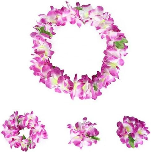 مجموعة عصابة رأس من CISMARK Hawaiian Luau Flower Leis Jumbo in Kuwait