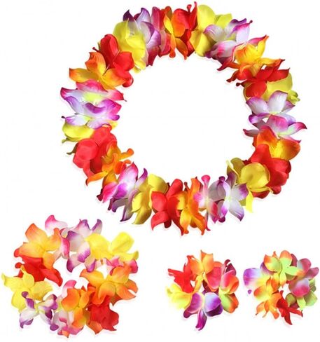 مجموعة عصابة رأس من CISMARK Hawaiian Luau Flower Leis Jumbo in Kuwait