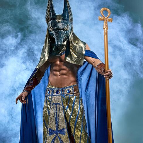 Spooktacular Creations Halloween Egyptian Staff, Egyptian Walking Cane, Vintage Prop Stick Accessories for Halloween Party Pretend Play Costume, Halloween Dress Up in Kuwait