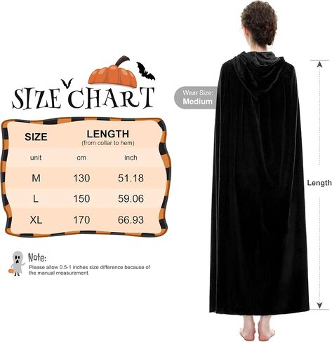 SISKIN Hooded Cloak Unisex Adult Cloak with Hood Halloween Christmas Velvet Hooded Cape Cosplay Costume for Women Men in Kuwait