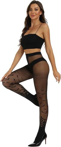 MANZI Halloween Tights Womens Striped Tights Printed Patterned Costume Nylons in Saudi Arabia