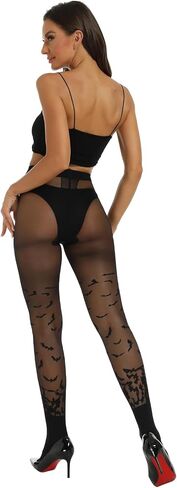 MANZI Halloween Tights Womens Striped Tights Printed Patterned Costume Nylons in Saudi Arabia