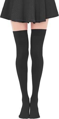 Lastclream Women Costume Thigh High Silk Stockings for Girls 80D Semi Opaque Over Knee Socks Cosplay Knee High Hosiery in Saudi Arabia