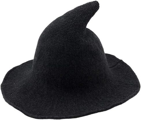 Fekey&JF Women's Witch Kinitted-Wool Hats, for Halloween Party Masquerade Cosplay Costume Accessory and Daily in Kuwait