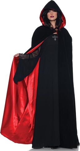Adult Vampire Double-Sided Hooded Cloak Halloween Costume, and Vampire Dentures as Gift (63 in) in Saudi Arabia