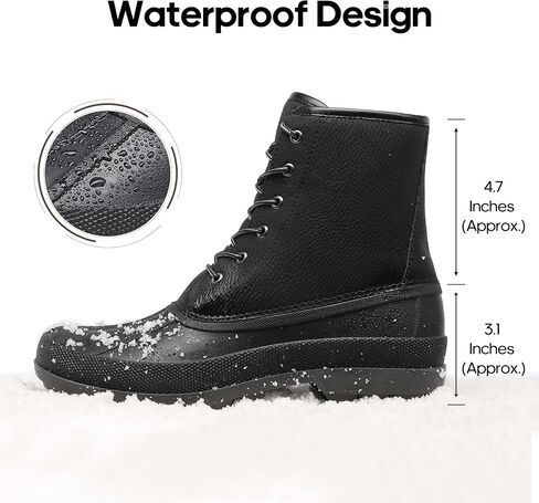 NORTIV 8 Men's Winter Snow Boots - Classic Duck Boots Waterproof Insulated Slip Resistant Work Lightweight Hiking Boot in Saudi Arabia