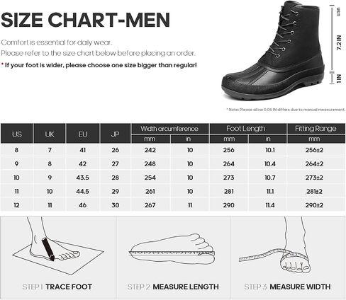 NORTIV 8 Men's Winter Snow Boots - Classic Duck Boots Waterproof Insulated Slip Resistant Work Lightweight Hiking Boot in Saudi Arabia