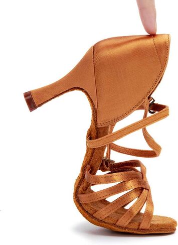 RoseMoli Women's Latin Dance Shoes Satin Professional Ballroom Salsa Practice Performance Dance Shoes in Saudi Arabia