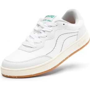 STQ Canvas Shoes for Women Lace Up Tennis Shoes Non Slip Comfortable Walking Sneakers