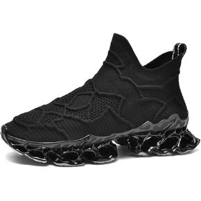 Poramea Mens Womens Slip on Loafers Walking Tennis Shoes Laceless Jogging Blade Sneakers Unisex Mesh Trail Running Casual Athletic
