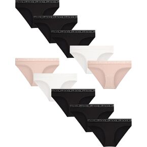 Lucky Brand Women's Underwear - 10 Pack Microfiber Bikini Panties (S-XL)