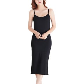 FEOYA Women Full Slip for Under Dress Adjustable Spaghetti Strap Cami Dress Nightgown Chemise