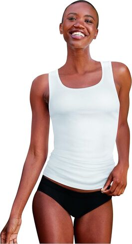 Hanes Undershirt, Ribbed Value Pack, Comfortable 100% Cotton Tank Tops for Women, 6-Pack in Saudi Arabia