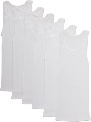 Hanes Undershirt, Ribbed Value Pack, Comfortable 100% Cotton Tank Tops for Women, 6-Pack in Saudi Arabia