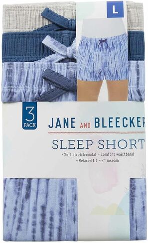 JANE & BLEECKER Womens 3 Pack Sleep Short in Kuwait
