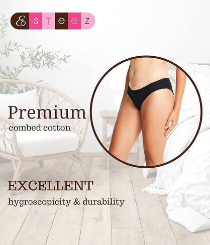 ESTEEZ Womens Underwear - Womens Briefs Cotton Underwear - Womens Bikini - Boyshorts for Women - Panties Multi-Pack in Kuwait