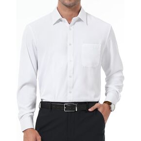 Demeanor Mens Dress Shirts Slim Fit Button Down Shirts Long Sleeve Dress Shirts for Men Wrinkle Free Big and Tall Shirts