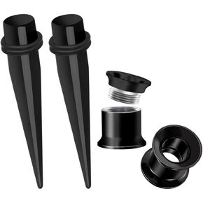 HEKEUOR 9MM Screw Fit Ear Gauges Taper Plug Tunnel Stretching Body Piercing Jewelry for Women Men in Kuwait