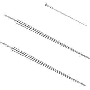 ZS 2Pcs G23 Titanium Insertion Pin Taper for Nose Ear Navel Lip Threadless Piercings Jewelry Kit, 18/16/14G Push in Body Piercing Stretching Kit Assistant Tool