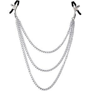 Body Clamps with Chain Stainless Steel Body clip Adjustable Body Ring Non-Piercing Chain Non-Piercing Body Jewelry for Women Men (silver) in Saudi Arabia