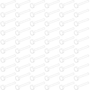 Ruifan 18 جرام واضح Bioflex الأنف العظام حلقة مسمار التجنيب مجوهرات للجسم ثقب علوي مسطح 2 مللي متر 2.5 مللي متر 3 مللي متر 20-60 قطعة in Kuwait