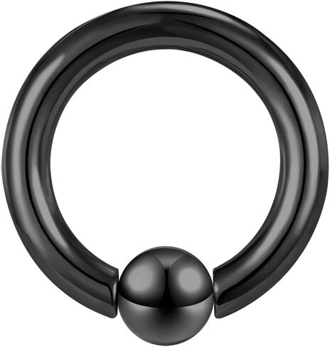 ZS Captive Bead Rings Spring Action BCR Ball Rings, 00G 0G 2G 8G 12G 16G PA Ring, Surgical Steel Pierced Body Jewelry for Men Women in Saudi Arabia