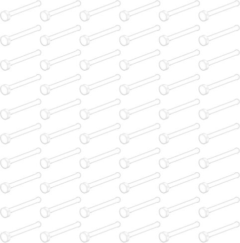 Ruifan 18G Clear Bioflex Nose Bone Ring Stud Retainer Body Jewelry Piercing Top Flat 2mm 2.5mm 3mm 20-60PCS in Kuwait