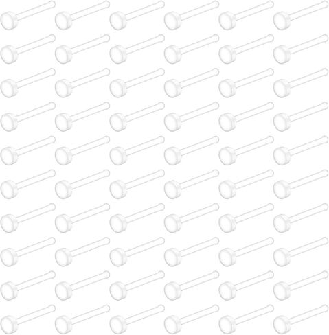 Ruifan 18G Clear Bioflex Nose Bone Ring Stud Retainer Body Jewelry Piercing Top Flat 2mm 2.5mm 3mm 20-60PCS in Kuwait